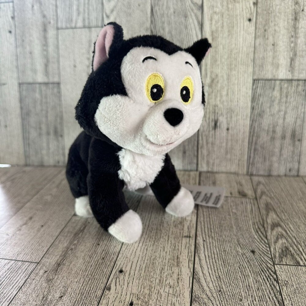 Disney Pinocchio Baby Figaro Black & White Cat Stuffed Plush Animal Toy Doll 6"